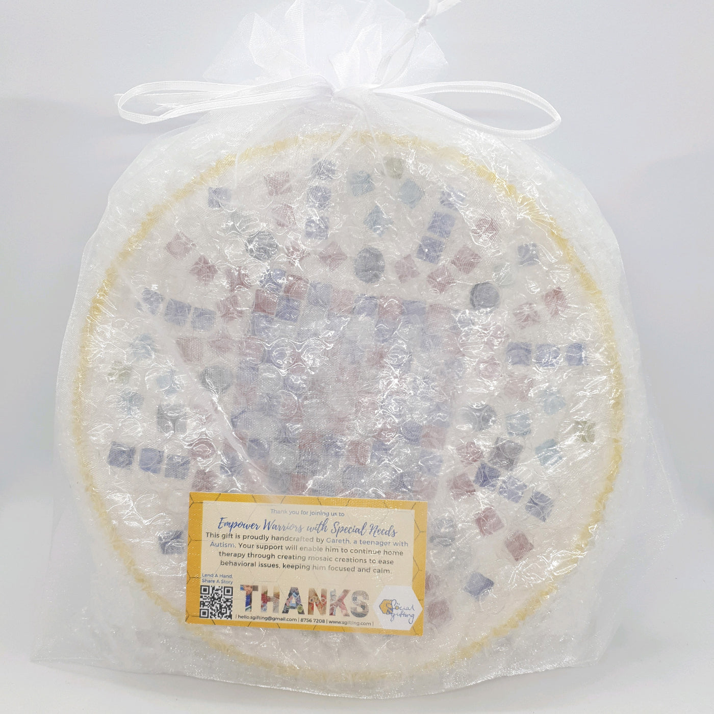 Round Mosaic Tiles Plaque