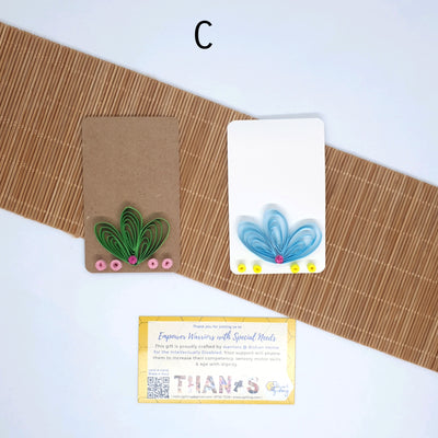 Thank you card with paper quilling