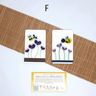Thank you card with paper quilling