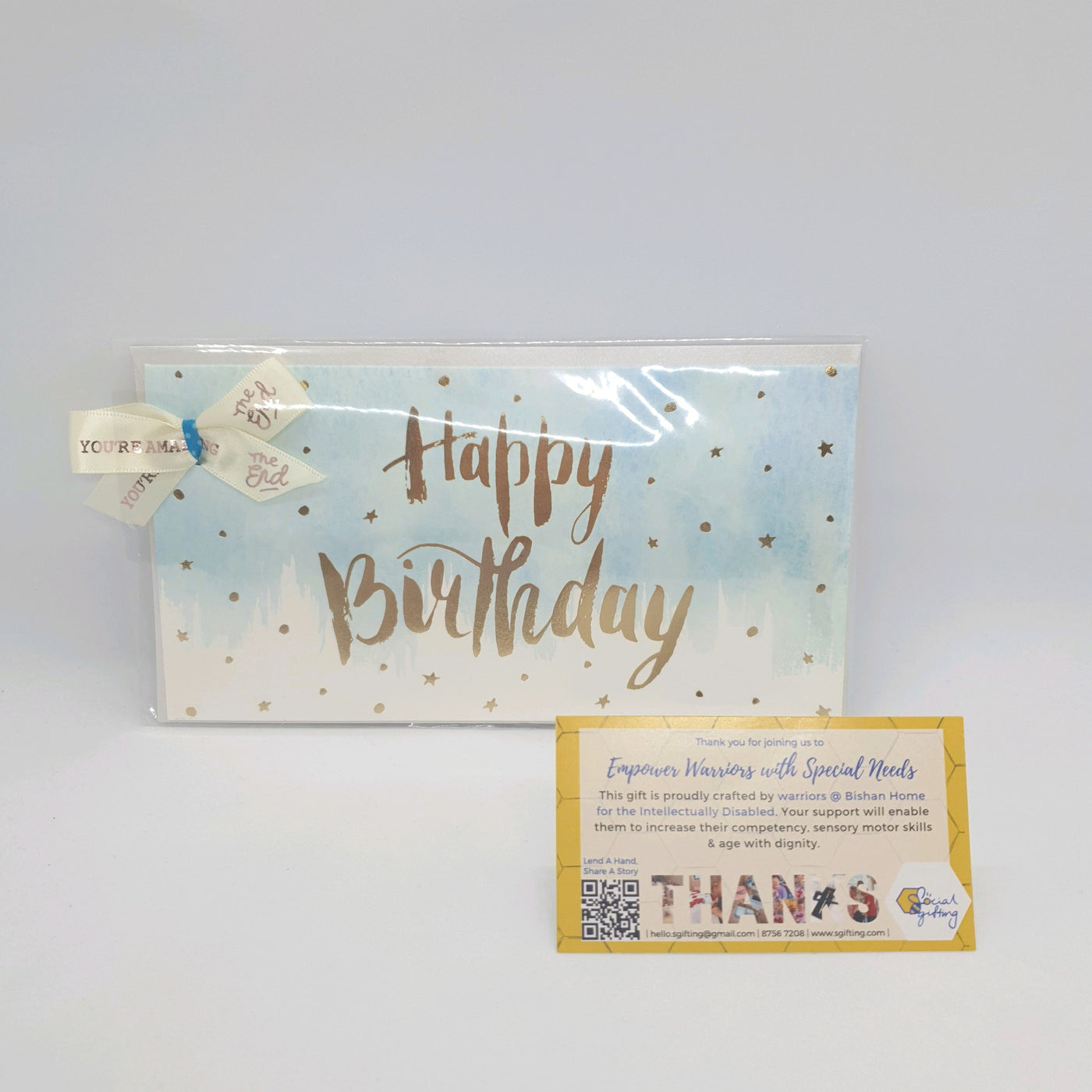 Greeting cards - Birthday with ribbon