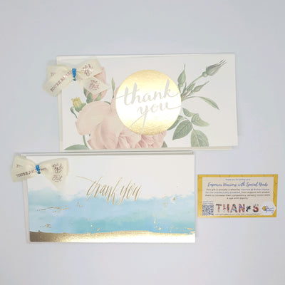 Greeting cards - Thank you with ribbon