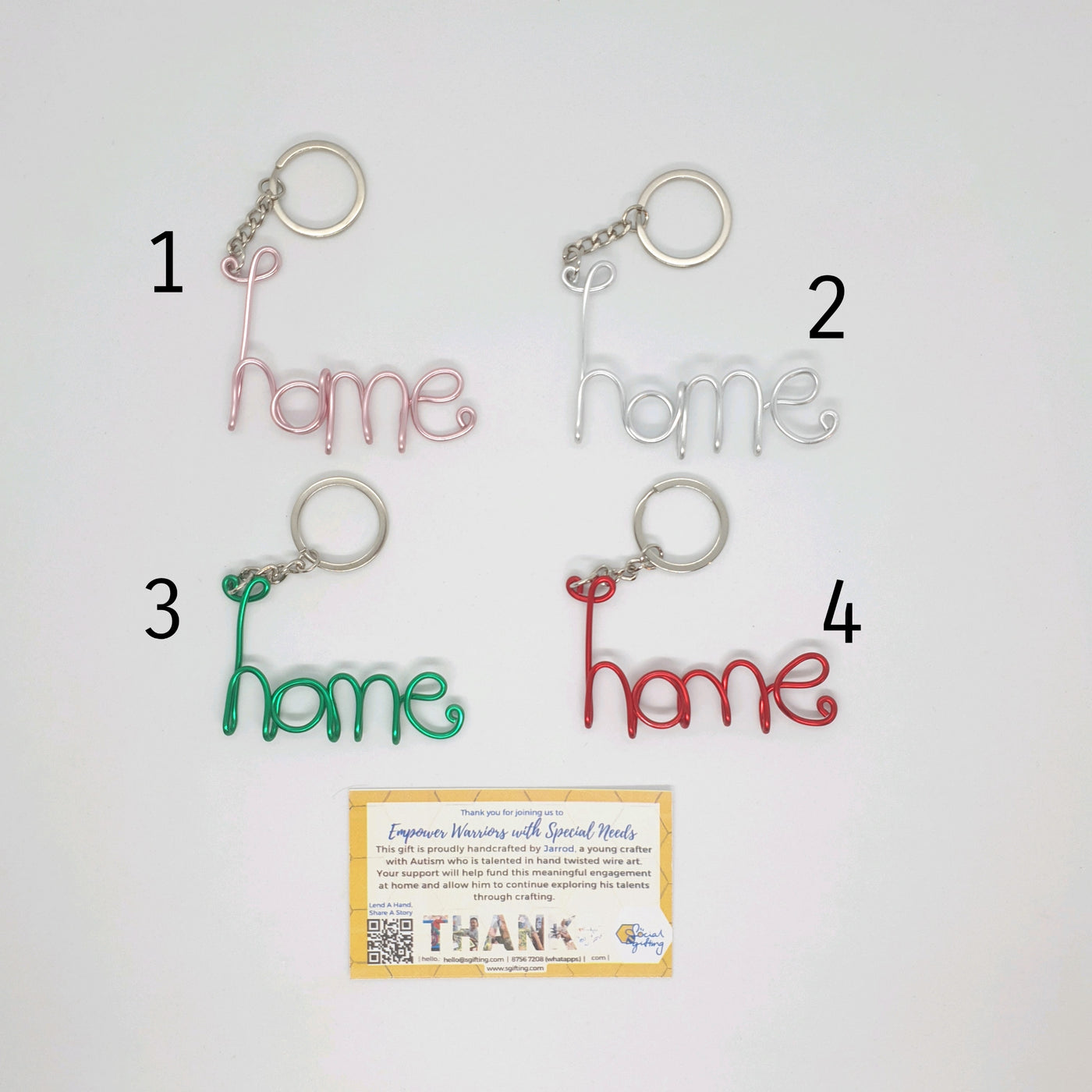Hand Crafted Home Wire Keyring
