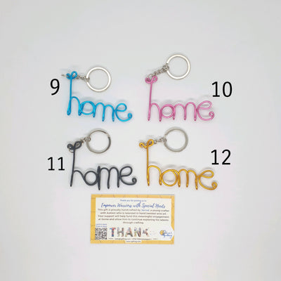 Hand Crafted Home Wire Keyring