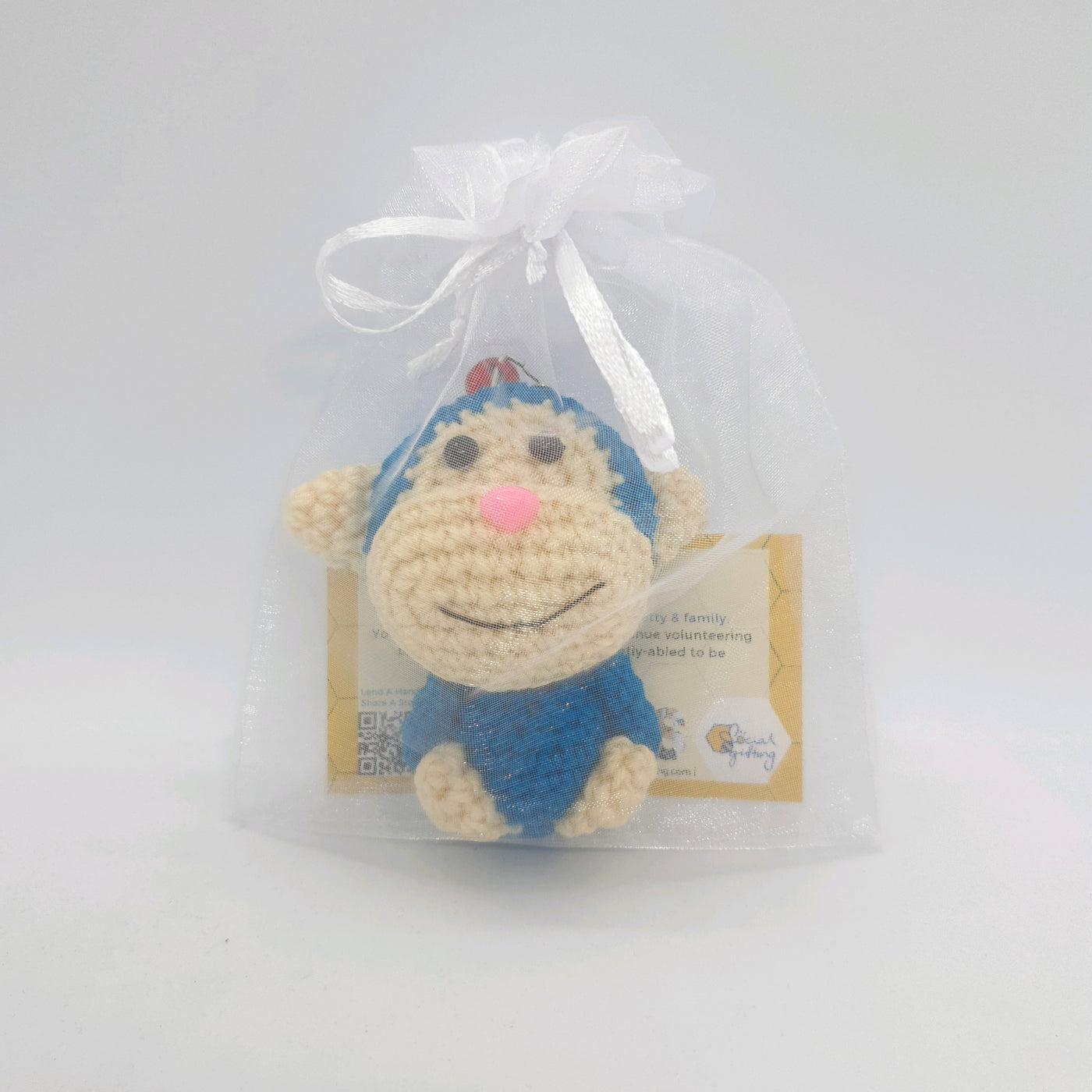 Hand Crocheted Monkey Key Ring