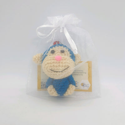 Hand Crocheted Monkey Key Ring
