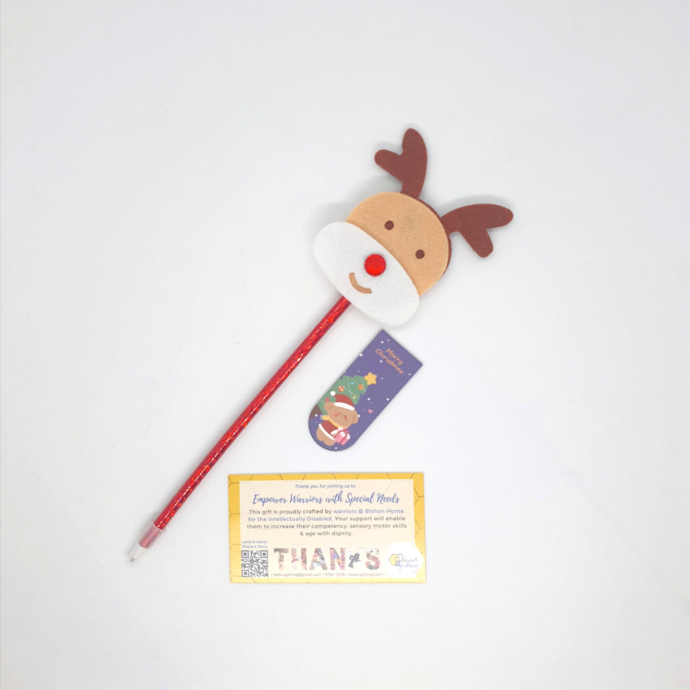 Christmas Bookmark with Pen Set