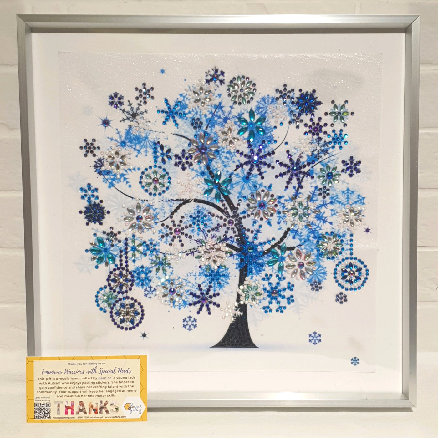 Diamond Art Winter with Silver Frame (30 x 30)