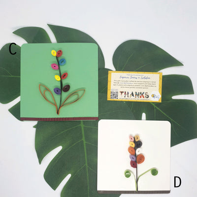 Message card with paper quilling (Square)
