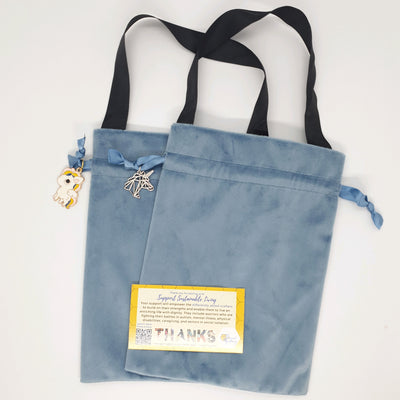 Velvet Lunch Bag with Unicorn Charm