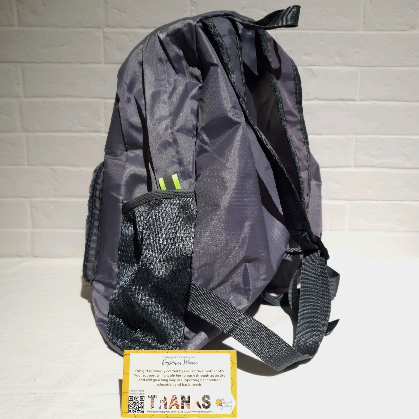 Foldable Backpack (Grey)