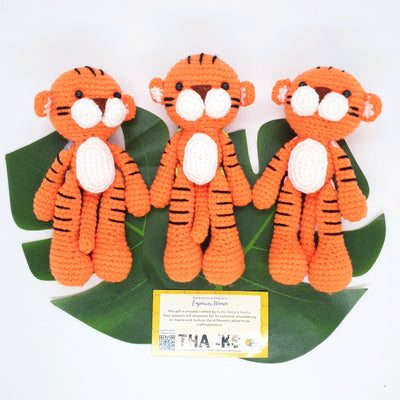 Hand Crocheted Orange Tiger