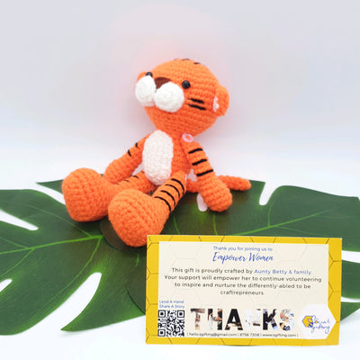 Hand Crocheted Orange Tiger
