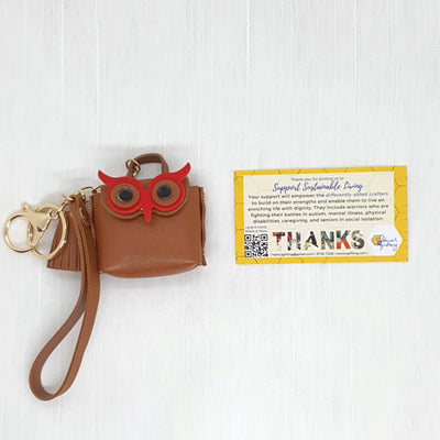 PU Leather Owl Coin Pouch
