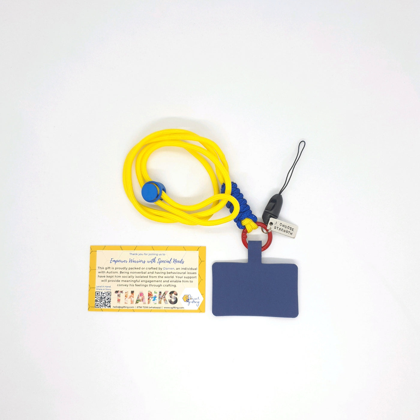 Blue and Yellow Phone Sling