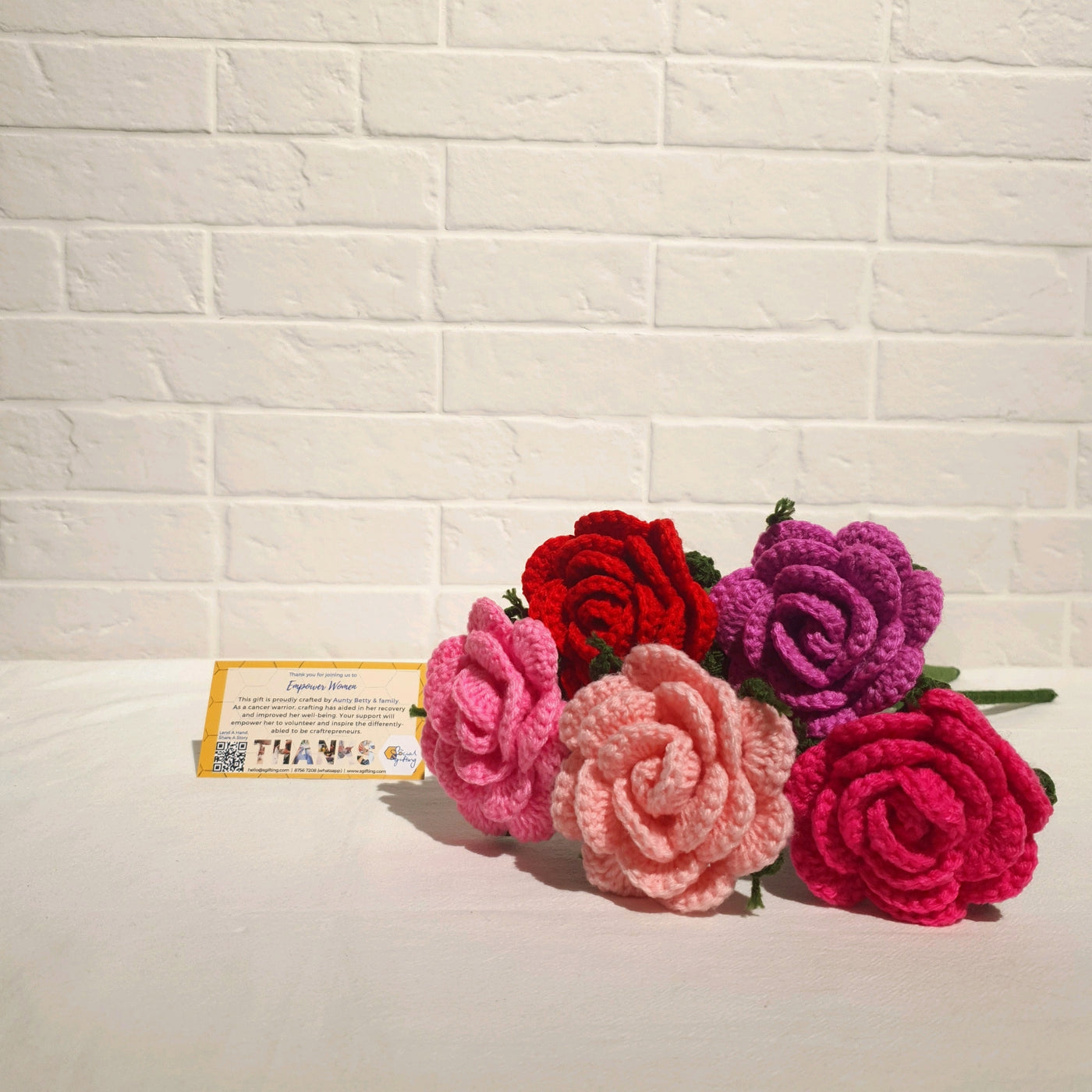 Crocheted Teacup Rose