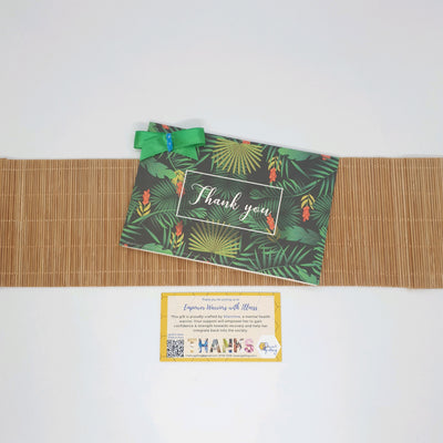 Thank You Card With Ribbon - Jungle