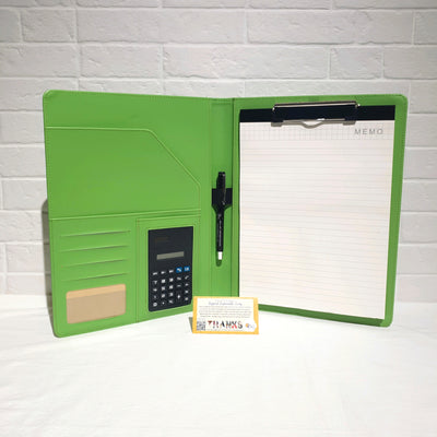 PU Leather Clipboard with Writing Pad, Calculator and Pen
