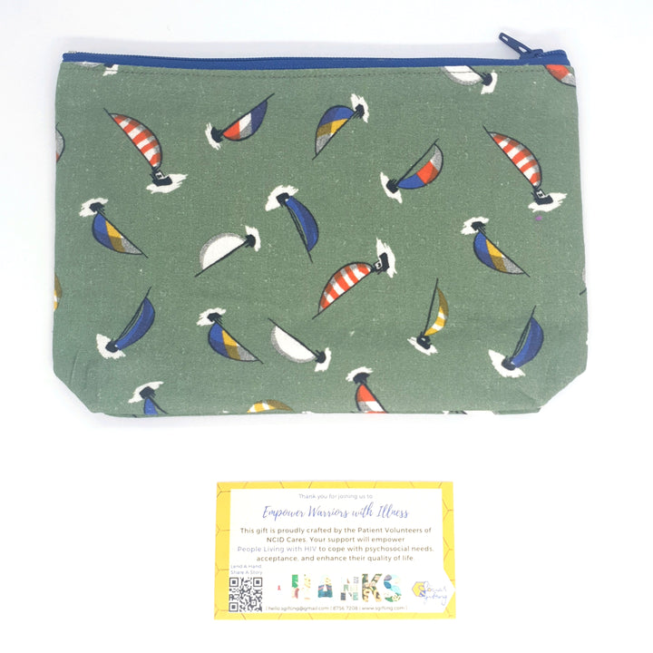 Non-Quilted Italian Fabric Pouch
