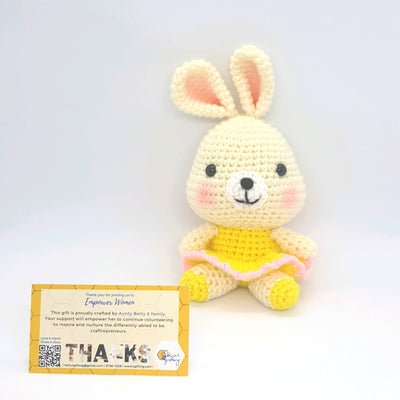 Hand Crocheted Bunny with Dress