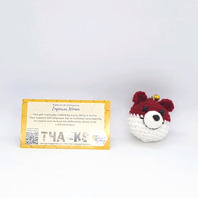 Crocheted Mini Dog Keychain