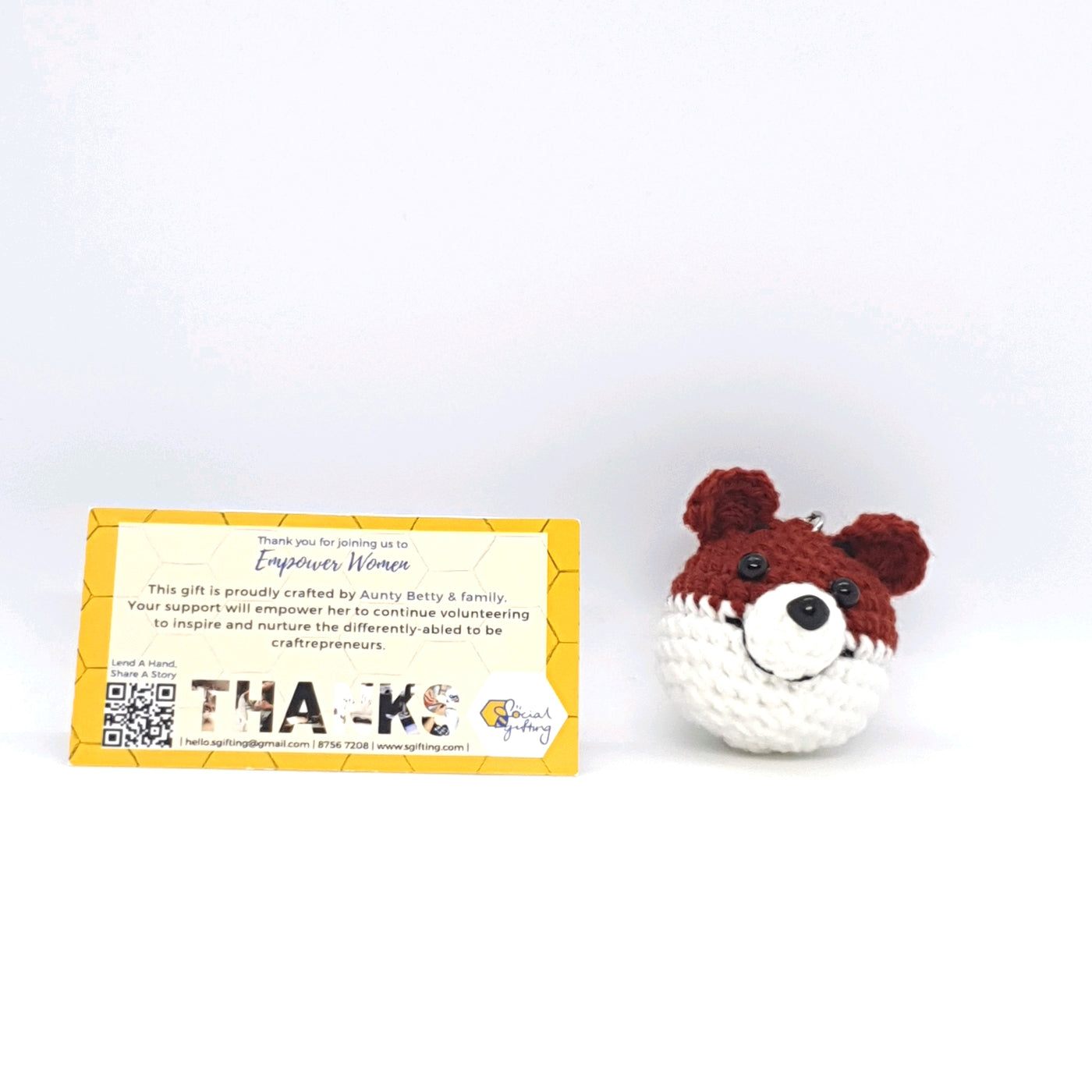 Crocheted Mini Dog Keychain