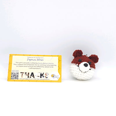 Crocheted Mini Dog Keychain