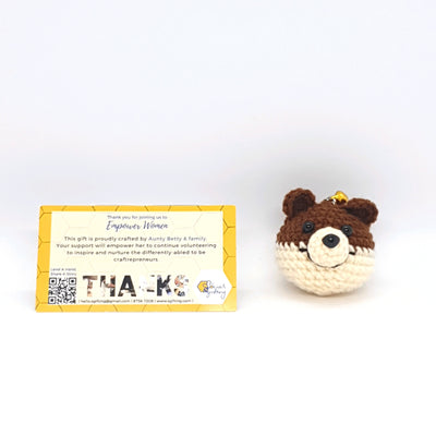 Crocheted Mini Dog Keychain