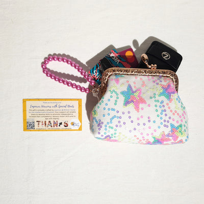 Clasp Pouch with Pearl Charm