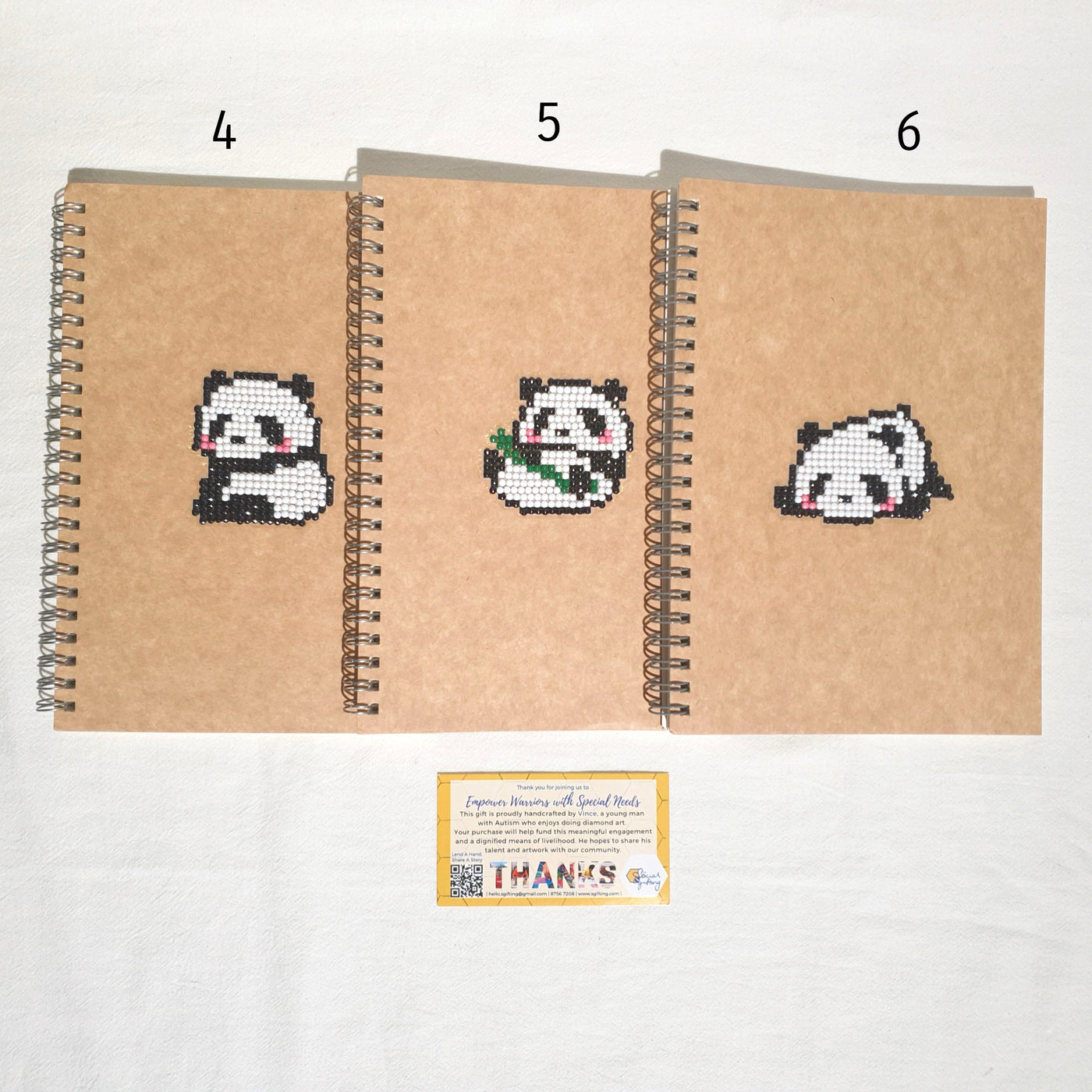 Diamond Art Stickers on Notebook with Pen Set