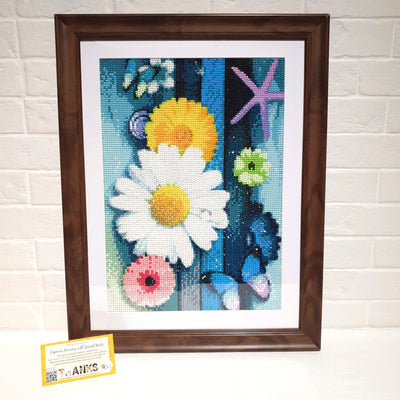 Large Daisy Diamond Art  33cm x 43cm