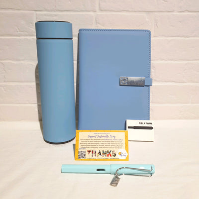 Gift Set - A5 Notebook & Fountain Pen & Thermal Flask