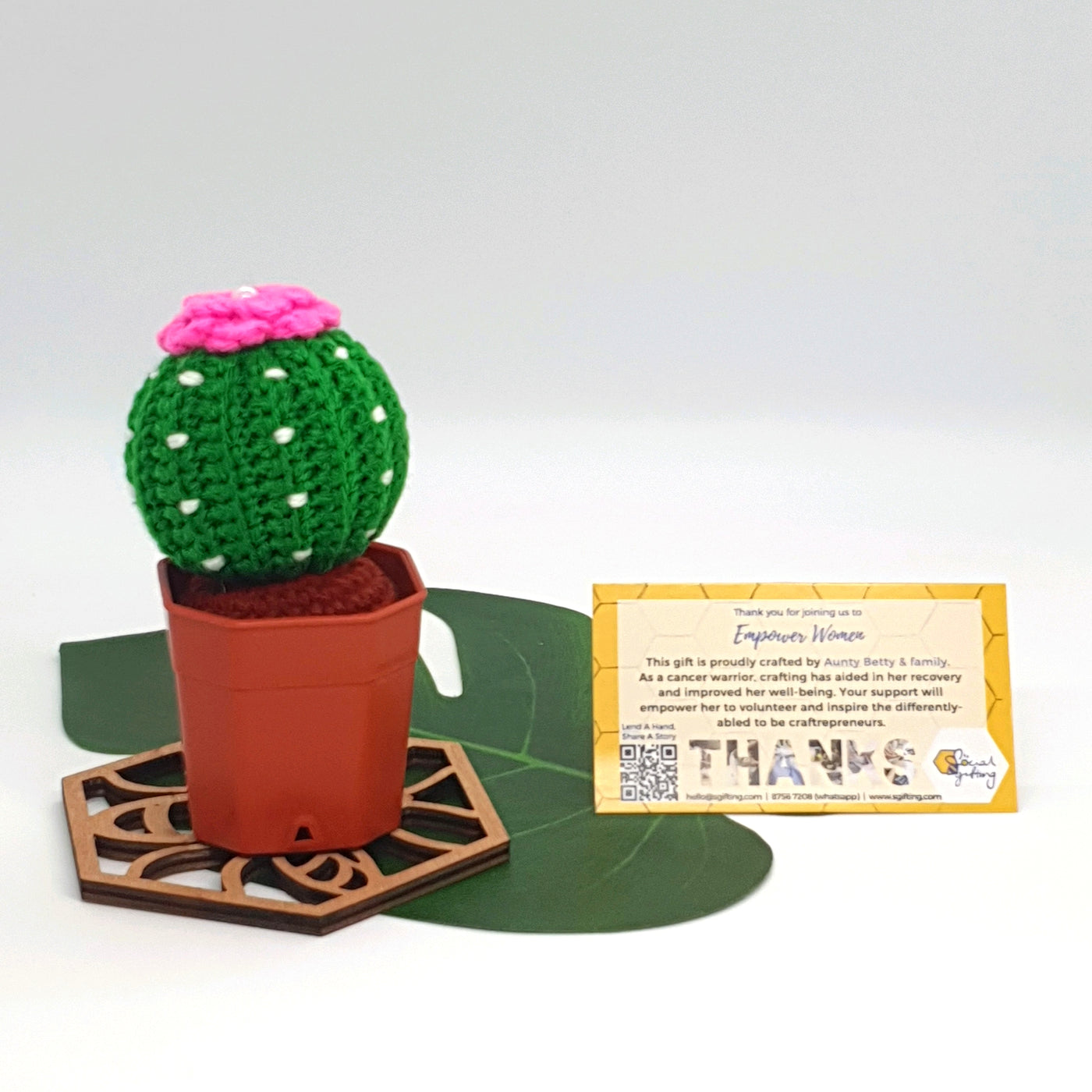Potted Crochet Cactus