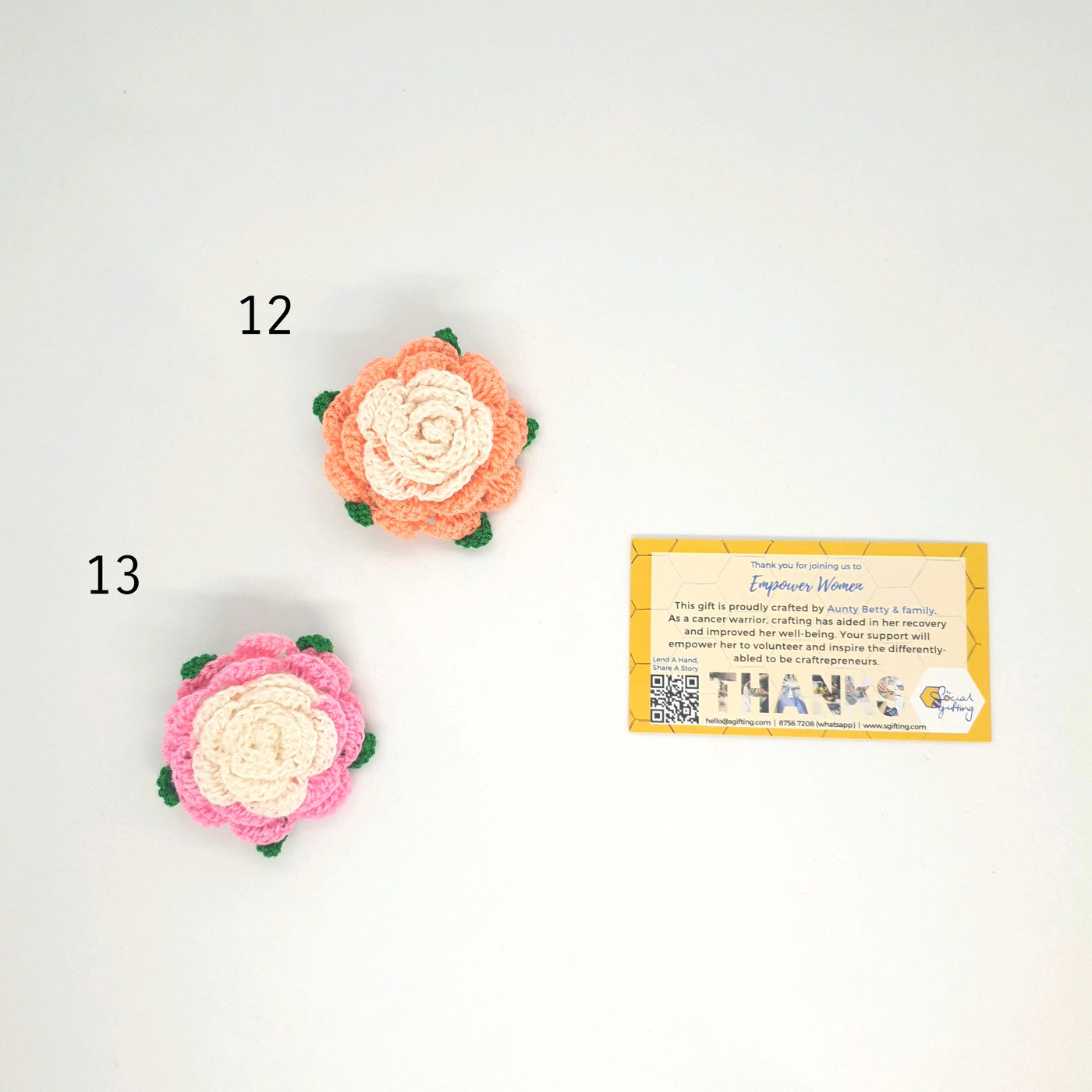 Crochet Rose Pin
