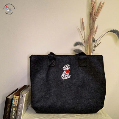 Felt Laptop Bag with Iron-on Patch