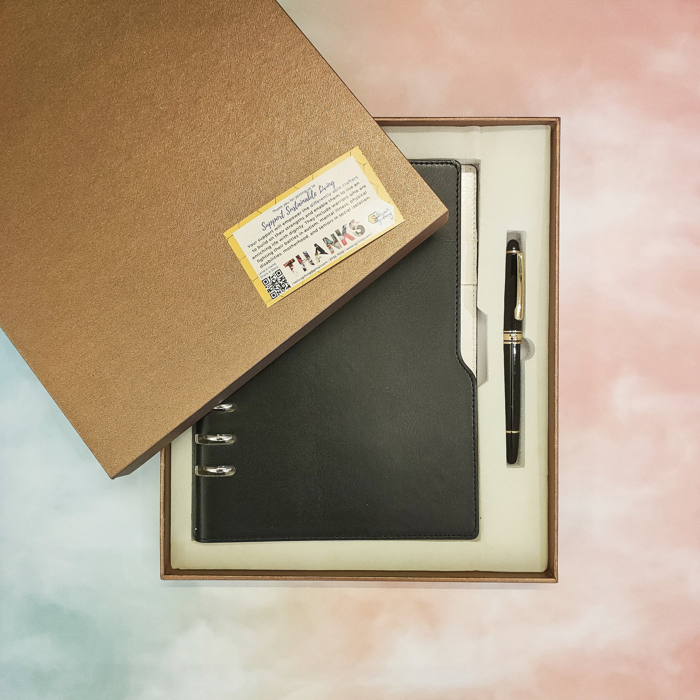 PU Leather Journal with Pen