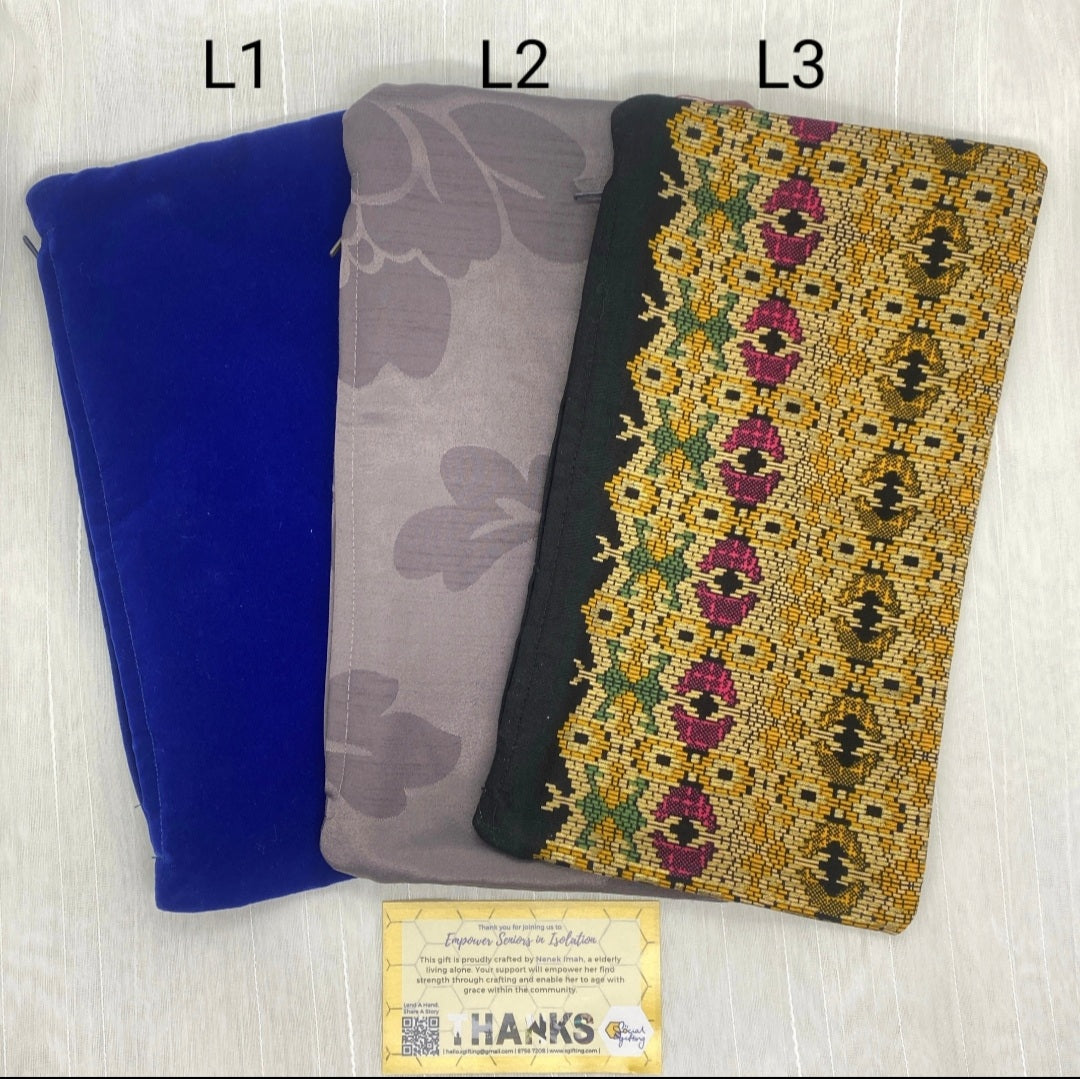 Assorted Patterned Fabric Pouch
