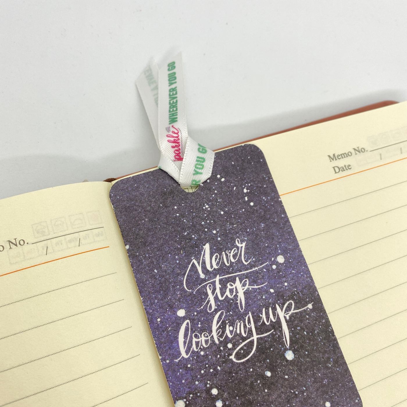 Motivational Bookmark with Inspirational Ribbon