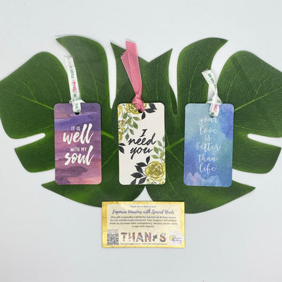 Motivational Bookmark with Inspirational Ribbon