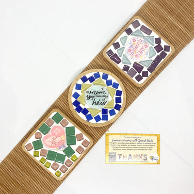 Mosaic Bamboo Coaster for Moms