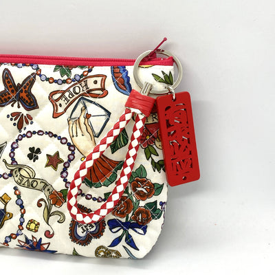 CNY Charm Weave Leather Keyring
