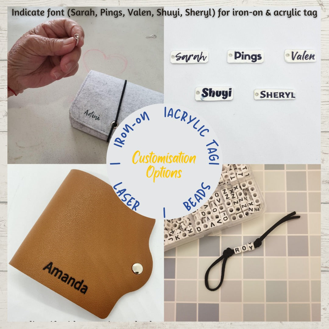 PU Leather Multi purpose pouch with Motivational charm