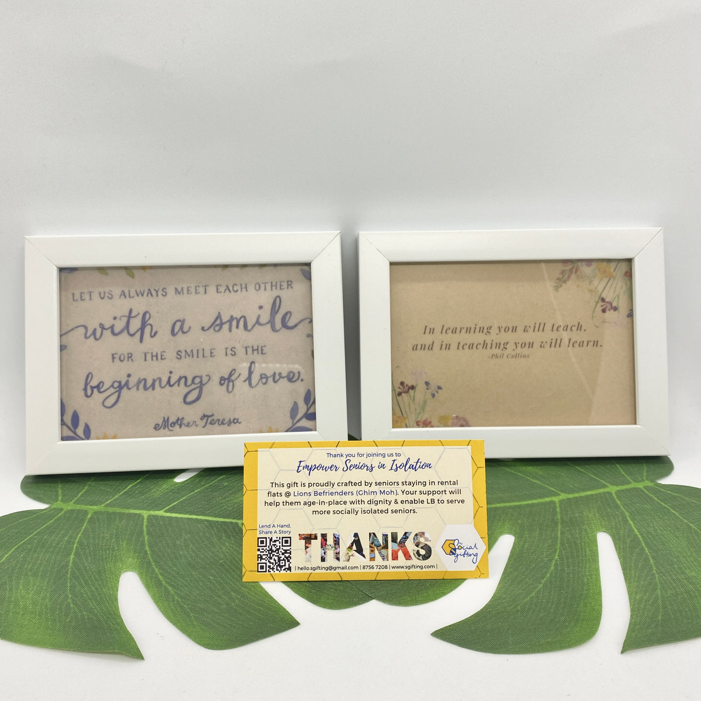 6" Wooden Frame with Motivational Quote