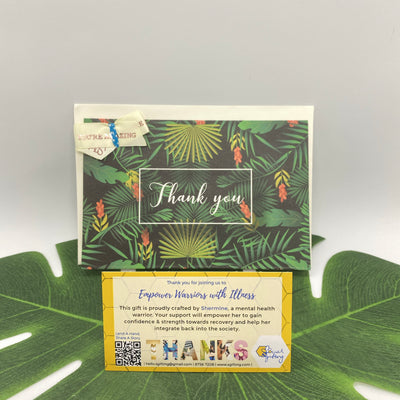 Thank You Card With Ribbon - Jungle