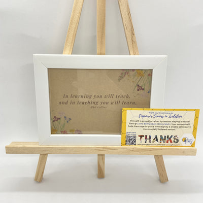 6" Wooden Frame with Motivational Quote